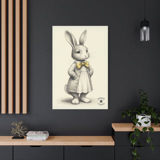 Bonbon Avenue Village Bunny Canvas Wall Art